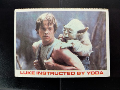 Vintage Star Wars LUKE INSTRUCTED BY YODA Burger King Trading Card