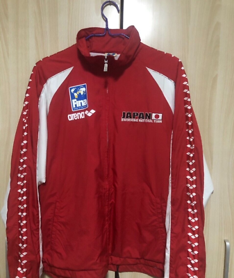 Genuine Arena Japan Swimming National Team Embroidered Red Genuine Arena Japan Swimming National Team Embroidered Red