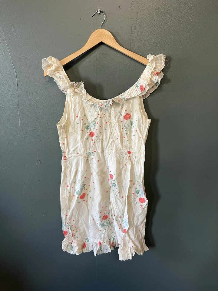 Juicy Couture Womens White Floral Pattern Blouse Sleeveless Size 6 - Image 2 of 3