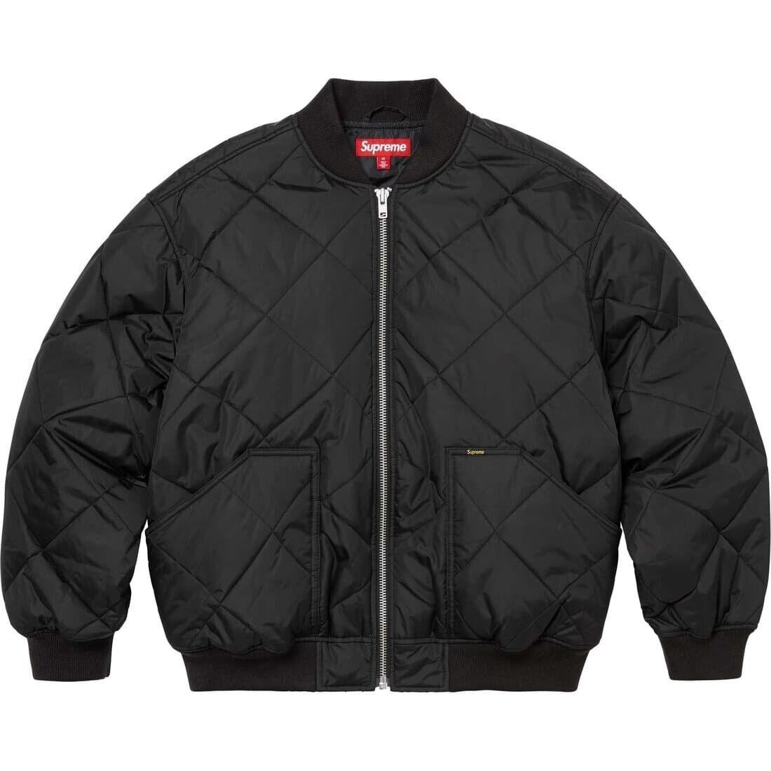 Supreme 24F W Week 10 AOI Quilted Work Jacket Black Brown Supreme 24F W Week 10 AOI Quilted Work Jacket Black Brown