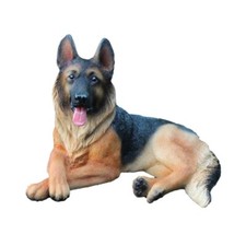 German Shepherd Statue Resins Dog Figurine for Garden or Home Tabletop Decors