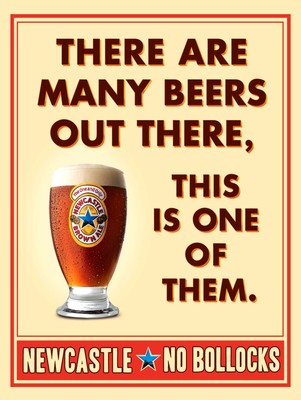 Newcastle Brown Ale Vintage Metal Sign Retro Pub Bar Man Cave Wall Decor 