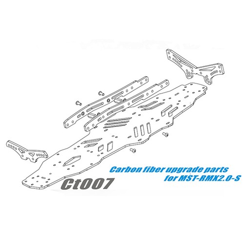 Carbon Fiber Chassis Upgrade Set for MST RMX 2.0S - Picture 7 of 12
