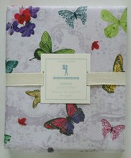 NWT Pottery Barn Kids ADRIAN Lavender Butterfly Organic Cotton TWIN DUVET COVER