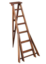 Mini Apple Orchard Step Ladder Architectural Wood Model 12.5" Staircase Figurine