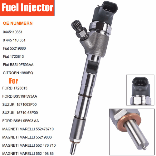 4PACK Fuel Injector 0445110351 for Alfa Romeo,Fiat PANDA IDEA PUNTO,FORD,LANCIA - Picture 2 of 7