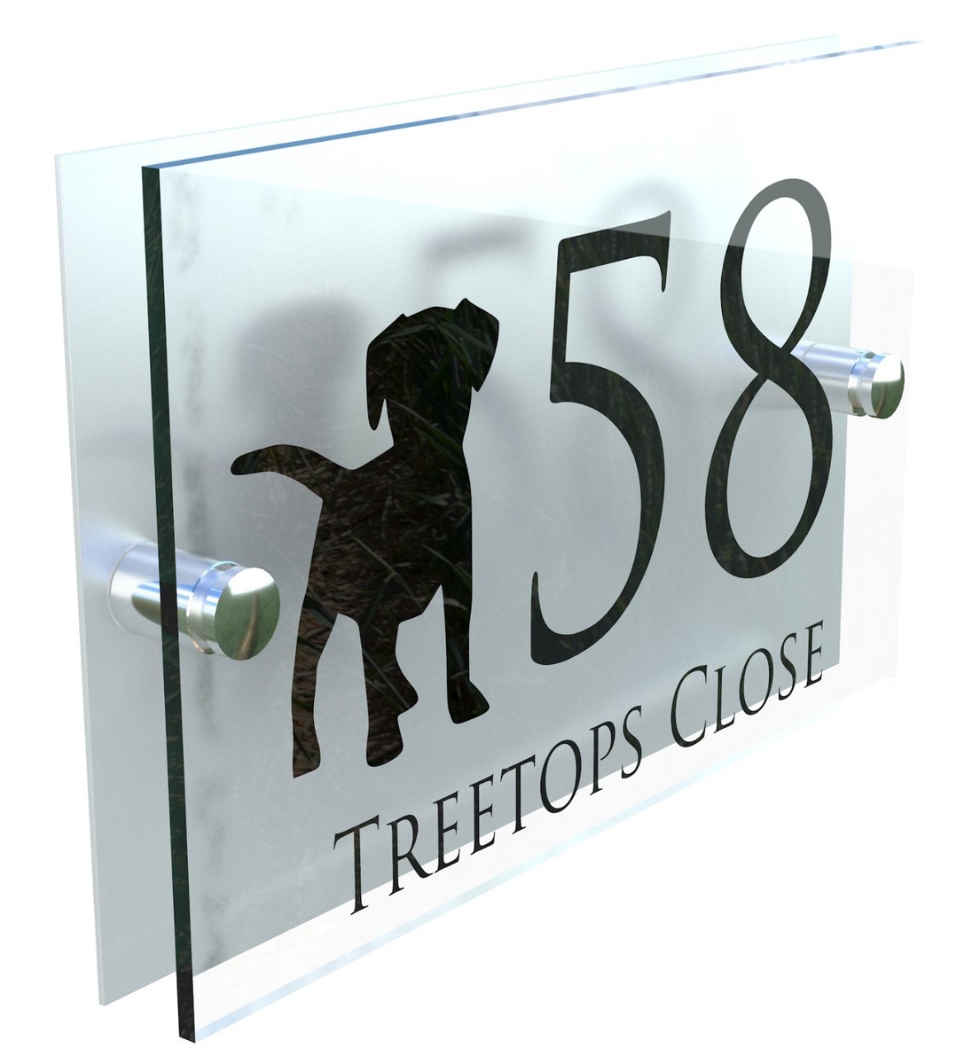 HASWARE Modern House Numbers - 5.5 Inch Black ABS Plastic Door Numbers For Home Address - View #5