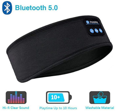Neu Bluetooth Schlaf Kopfhörer Sport Stirnband dünn weich elastisch bequem