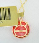 GENUINE 4.63 Cts PADPARADSCHA SAPPHIRE PENDANT 14K YELLOW GOLD - Free Appraisal — photo 5