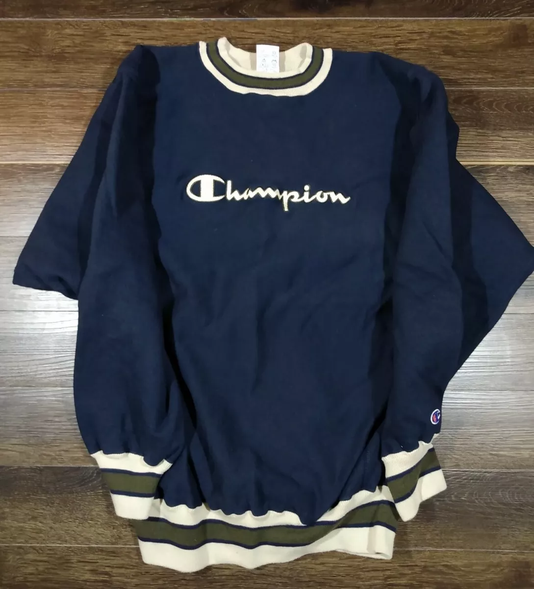 Vintage 90s Champion Spell Out Made in USA Reverse Weave Crewneck