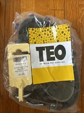 Teo Premium Pet supplies | Dog Collar Brown With Blue/White Evil Eye Beads- XXL