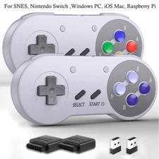 2.4 GHz Wireless SNES Switch Online Controller, for SNES, Switch PC Mac OS,Steam