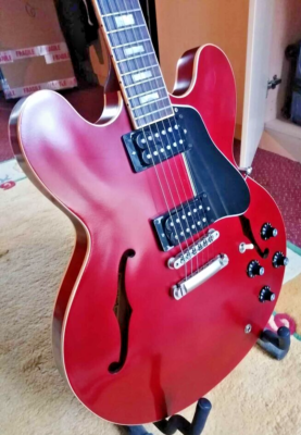 2018 Gibson Memphis ES-335 Block Satin Cherry, Near-Mint | eBay UK