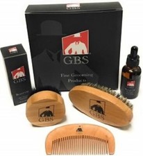 GBS Beard Oil With Premium Oval Wood Beard Brush with Boar Bristles