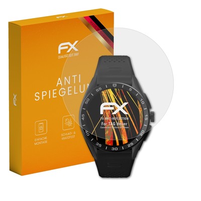 atFoliX 3x Schutzfolie für TAG Heuer Connected Calibre E4 45mm matt&stoßfest