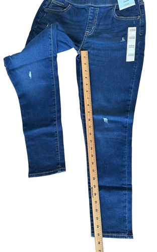 Cat & Jack Youth Girl's Mid-Rise Pull-On Jeggings Size 14 Plus Dark Vintage Blue - Picture 8 of 8