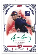 2022 Onyx Vintage #VAJJ Jace Jung RC /50 Green Ink ARC Rookie Autograph Auto