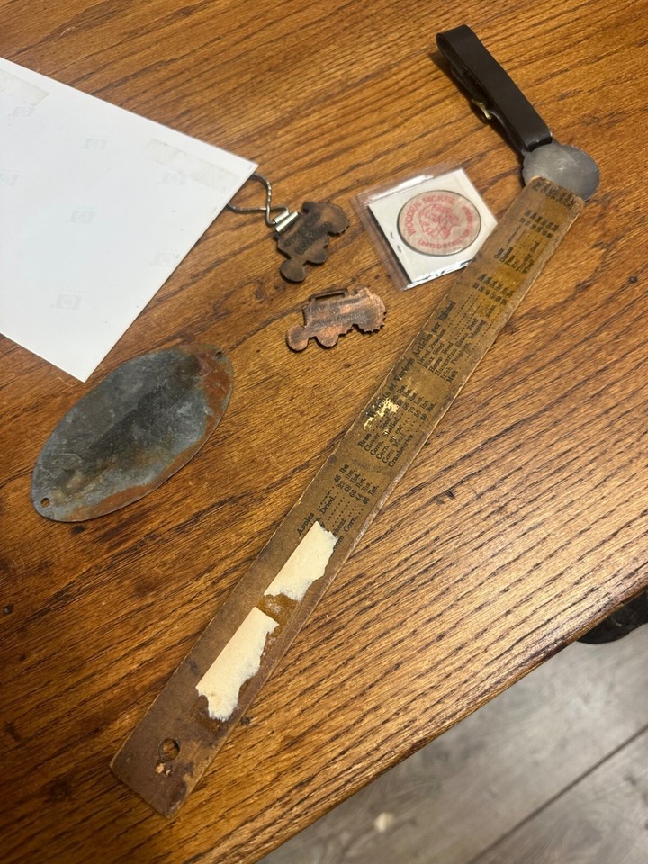 Antique Wallis Tractors JI Case Lot Tag Watch Fobs Ruler Racine Wis | eBay