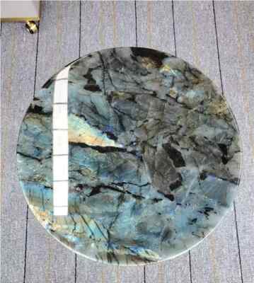Labradorite Crystal Table Coffee & Side Table Top Home Decor, Gemstone Table 15''