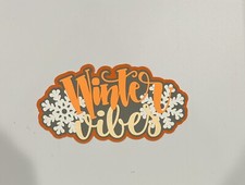Winter Vibes Scrapbook Title Handmade Paper Pierced