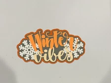 Winter Vibes Scrapbook Title Handmade Paper Pierced