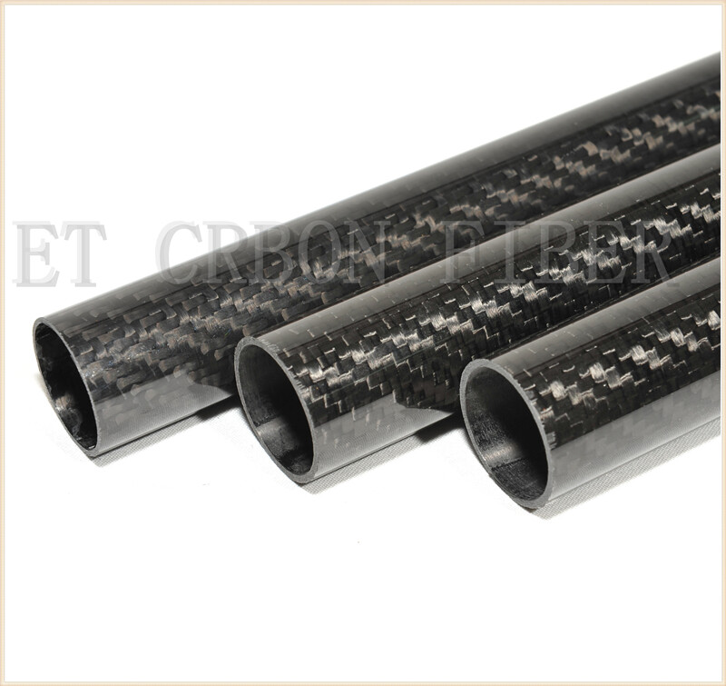 2 Tubes En Fibre De Carbone 500x40 Mm - Diamètre Intérieur 36-38 Mm - Pour Modélisme, Sport, Industrie, DIY
