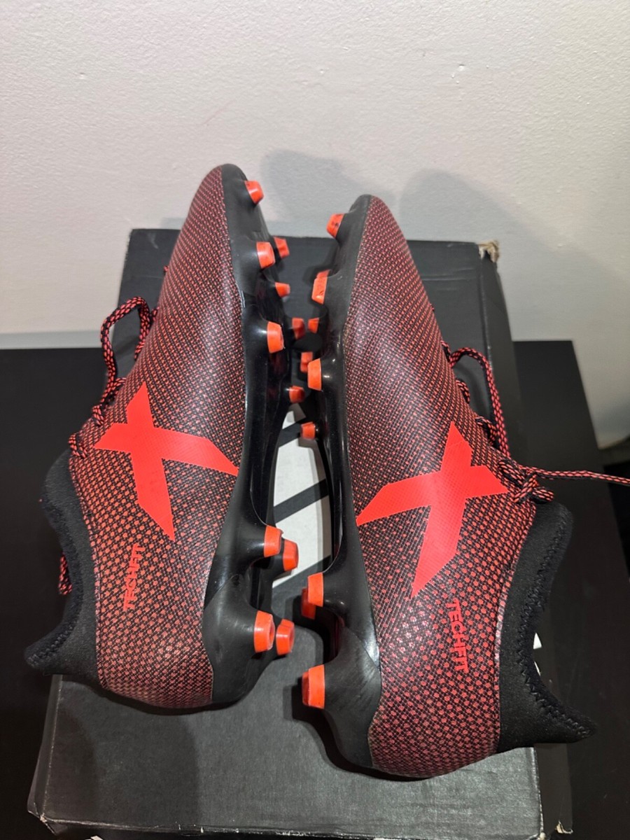 シューズ x17.1fg/ag Adidas Soccer Cleats X17.1FG Men's US 8.5 Black Solar Red