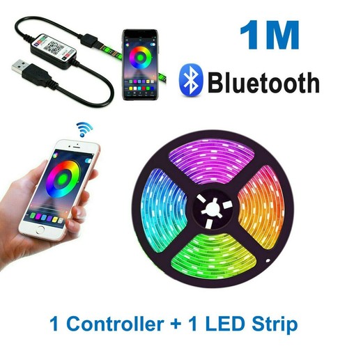 1M 2M 3M 4M 5M 5V USB TV Back LED Strip Light 5050 RGB Deco Lamp Bluetooth Music - Picture 11 of 15