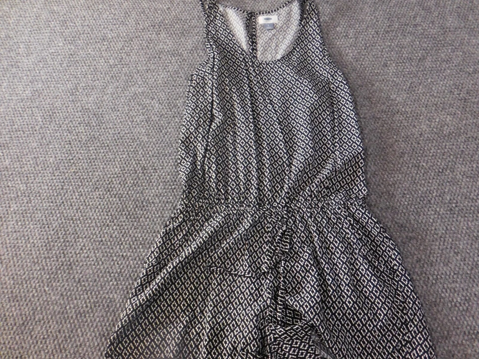 Mameluco Old Navy pequeño para mujer negro suelto gráfico elástico diseñador Foto 2 de 4