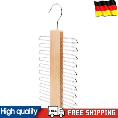 Wooden Tie Rack Space Saving Belt Storage Hanger for Ties Belt Scarf Organize