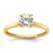10k Yellow Gold Cubic Zirconia Engagement Ring Size 7