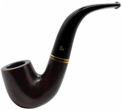 Peterson Tyrone Smooth Finish Medium Bent Billard Bruyère Pfeife (338)
