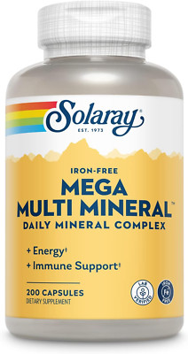 Iron-Free Mega Multi Mineral - Daily Mineral Complex W/Calcium, Magnesium, Zi...