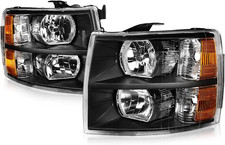 Driver Passenger Side Headlights Assembly for 2007-2014 Chevy Silverado 1500