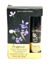 BATH  BODY WORKS AROMATHERAPY INSPIRE ESSENTIAL OIL ROLL-ON VIOLET .27 OZ NEW