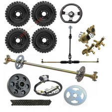 29" Rear Axle kit Front Steering Wheel Rack Shaft 6" Wheels Go kart ATV