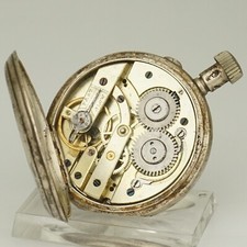 Rare Antique Silver Pocket Watch Men's no fusee duplex chronometer no repeater