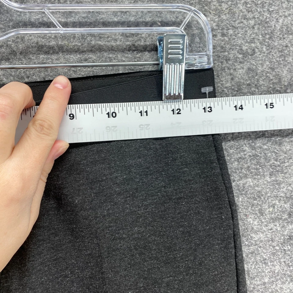 J. Pantalones Crew Mujer 2 Negros Plisados Ajustados Cremallera Capri Rayón Informales Sólidos Foto 3 de 4