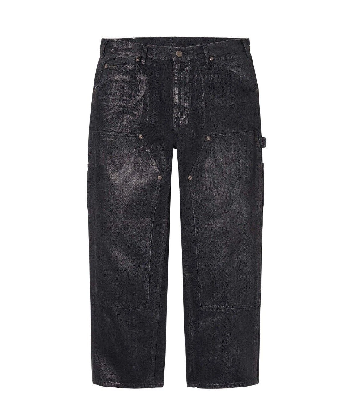 Pantalon peintre double genou Supreme x MM6 Maison Margiela Foil noir   Taille 36