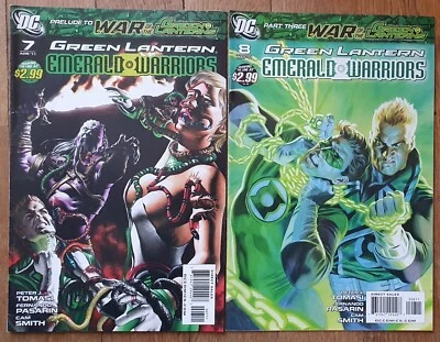 2 COMICS GREEN LANTERN EMERALD WARRIORS N° 7 & 8 DC 2011 Fernando Pasarin - Photo 1/2