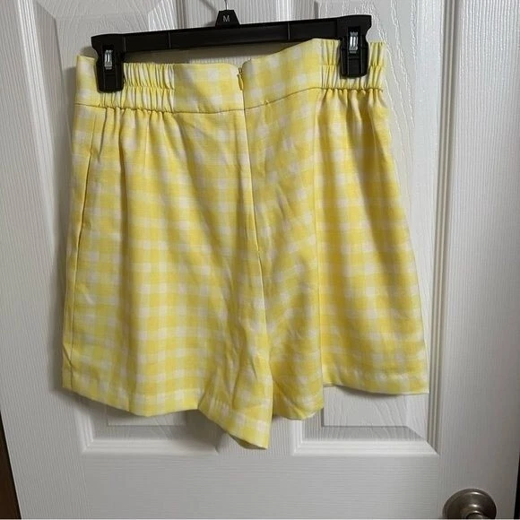 Pantalón corto Hutch estampado a cuadros amarillo talla 8 Foto 4 de 4