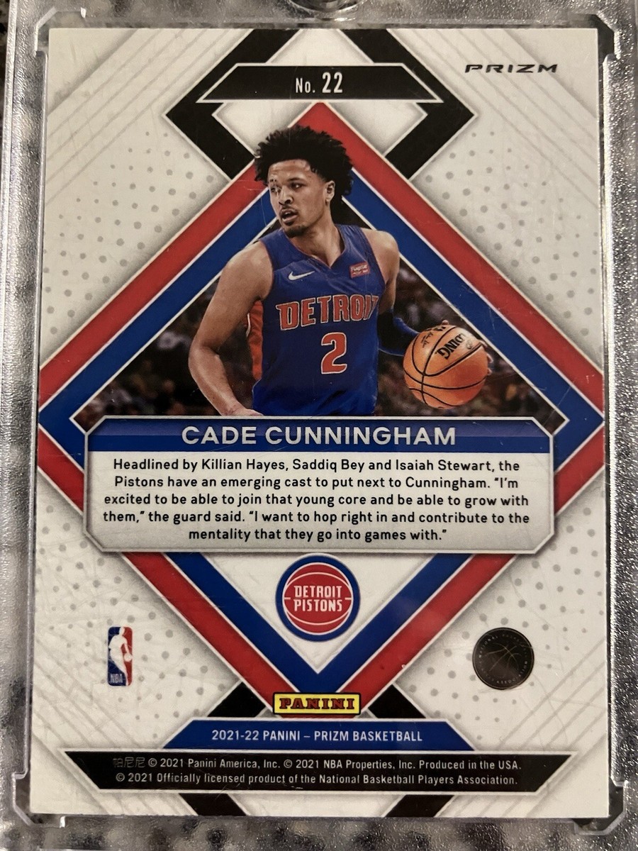 CADE CUNNINGHAM EMERGENT GREEN PRIZM ROOKIE RC! 2021-22 PANINI 