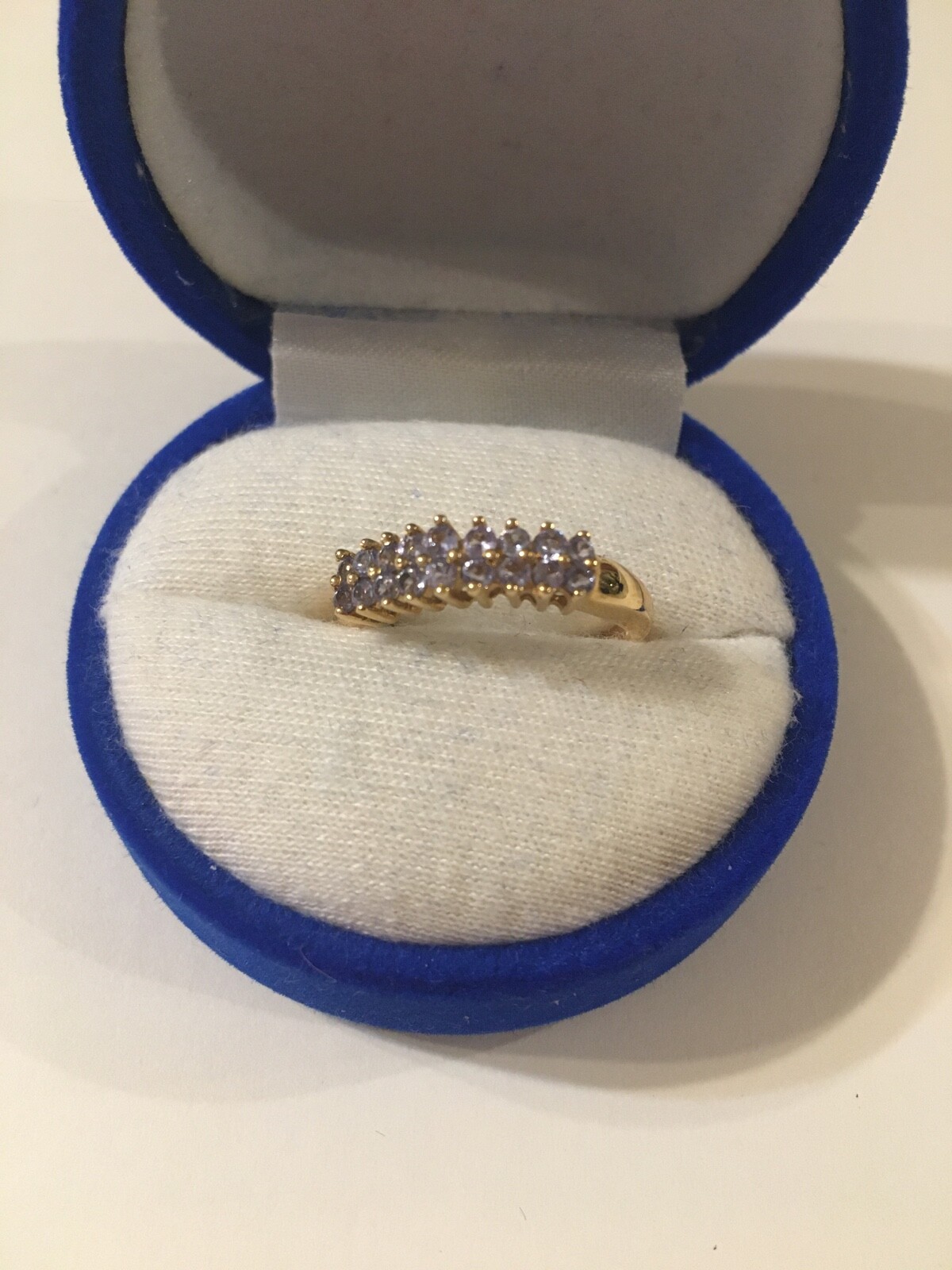 Tanzanite 14k solid gold ring, size 7, stamped 14k - image 1