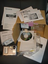 FUJIFILM MX-1200 SILVER DIGITAL CAMERA IN BOX MANUALS BUNDLE