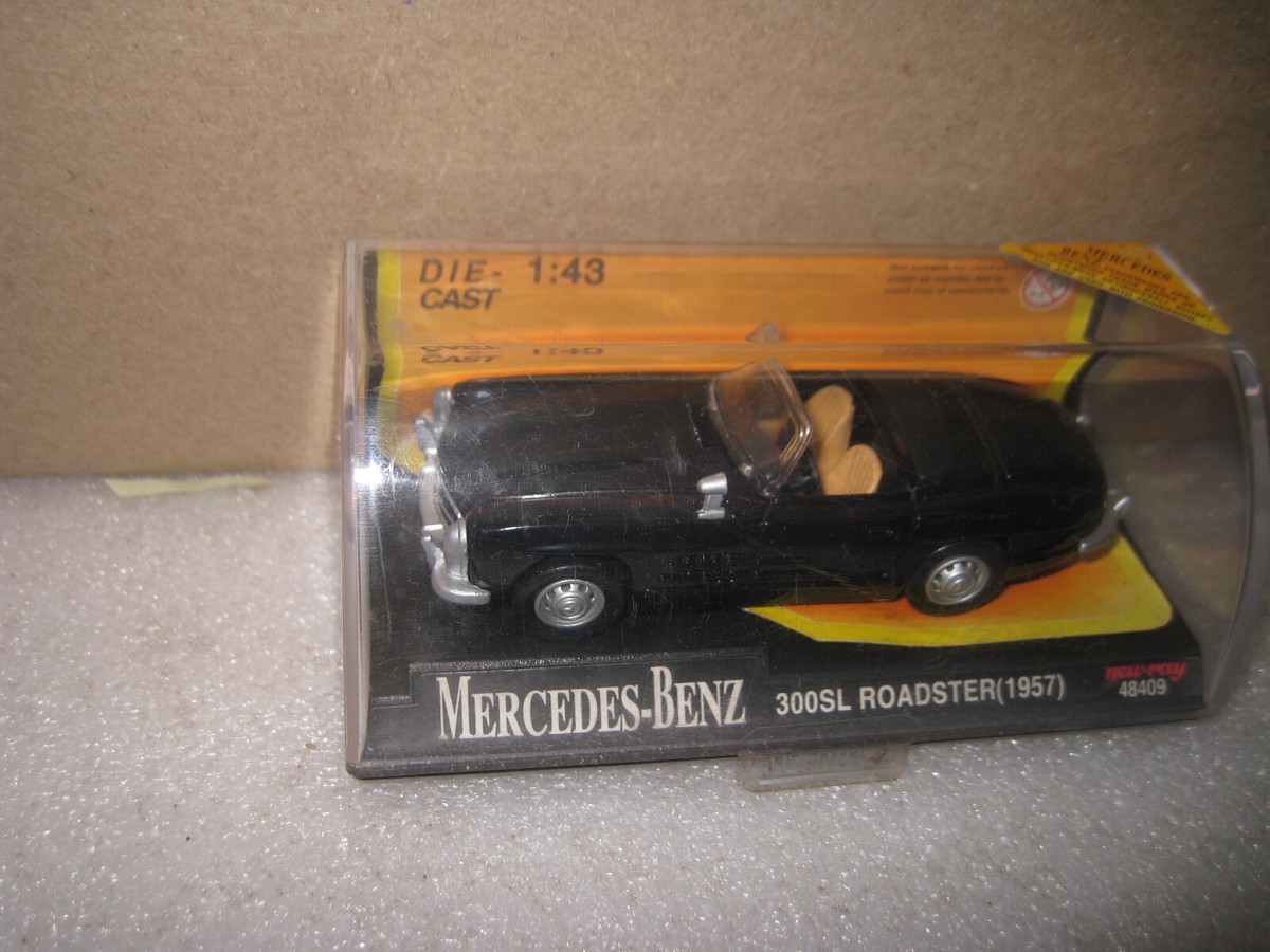 1/43 MERCEDES BENZ 300SL ROADSTER 1957 BLACK OLD STOCK NEW-RAY