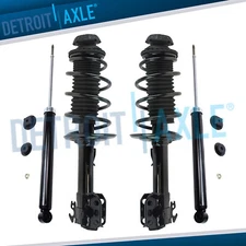 Front Strut Spring Assembly + Rear Shock Absorbers for 2006 - 2012 Toyota Yaris