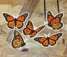 Monarch Cute Butterfly Die Cut Stickers Set Laptop Sticker WaterBottle Device 5x