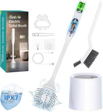 Electric Toilet Brush with Holder, Ultra Quiet Powerful Scrubbing, IPX7