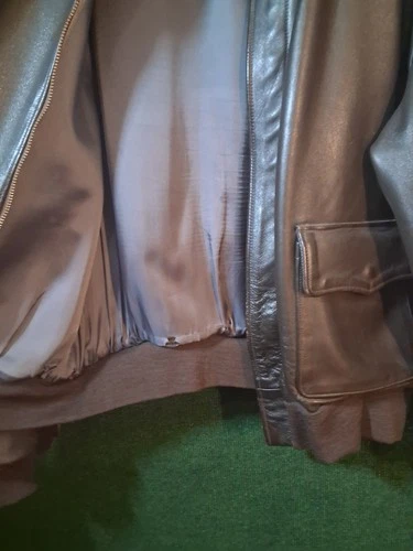 Aero Leather Bomber A-2 Dark Seal Horsehide Sz-48 image 4