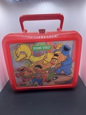 Vintage Sesame Street Bert  Ernie Lunchbox Aladdin Plastic With Thermo Unique